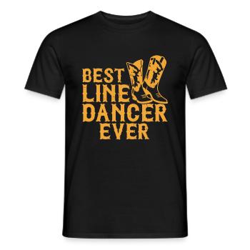 Line Dancing Cowboy Boots Western - Männer T-Shirt - Schwarz - Vorne - AI Model Male 178 light (178cm)