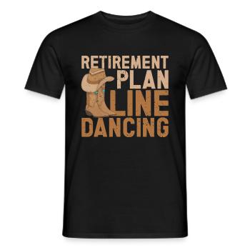Line Dancing Cowboy Boots Western - Männer T-Shirt - Schwarz - Vorne - AI Model Male 178 light (178cm)