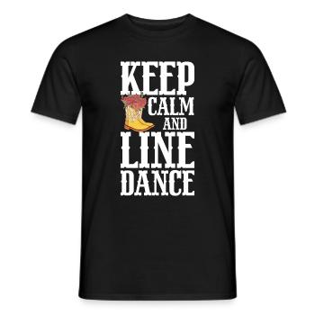 Line Dancing Cowboy Boots Western - Männer T-Shirt - Schwarz - Vorne - AI Model Male 178 light (178cm)