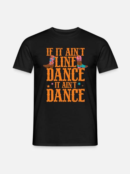 Line Dancing Cowboy Boots Western - Männer T-Shirt - Schwarz