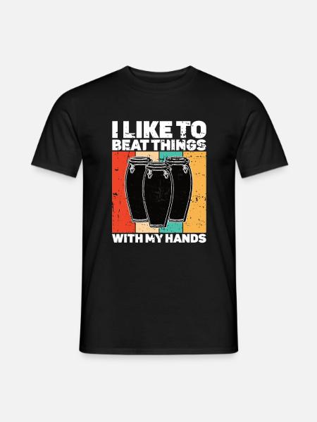 Conga Drum Musician Drumline - Men's T-Shirt - black