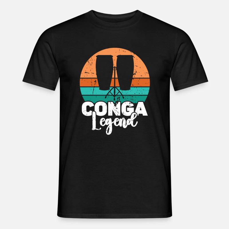 Conga Drum Musician Drumline - Men's T-shirt - black