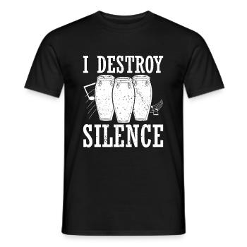 Conga Drum Musician Drumline - Men's T-Shirt - black - Front - AI Model Male 178 light (178cm)