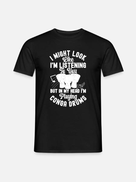 Conga Drum Musician Drumline - Men's T-Shirt - black