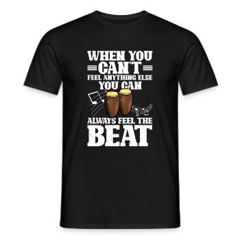 Conga Drum Musician Drumline - Men's T-Shirt - black - Front - AI Model Male 178 light (178cm)