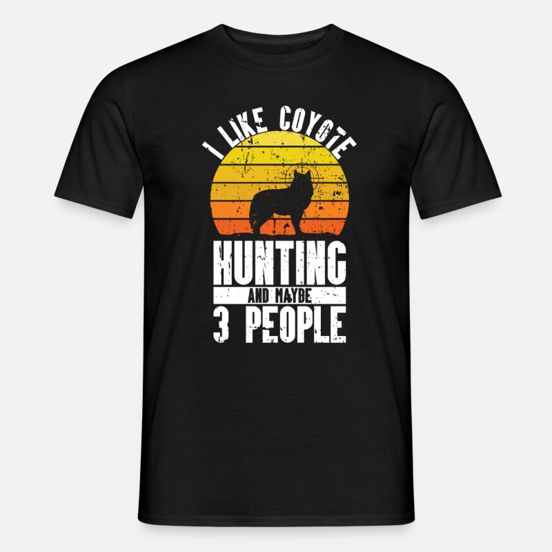 Kojotenjagd - Männer T-Shirt - Schwarz