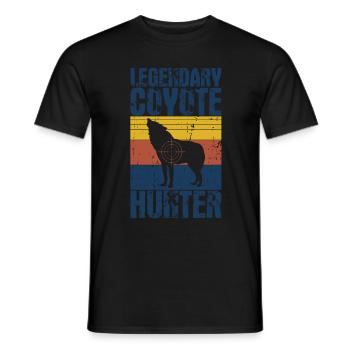 Kojotenjagd - Männer T-Shirt - Schwarz - Vorne - AI Model Male 178 light (178cm)