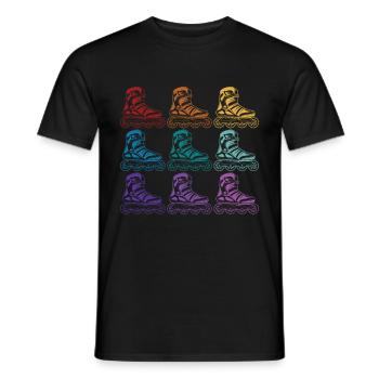 Patins - T-shirt homme - noir - Devant - AI Model Male 178 light (178cm)