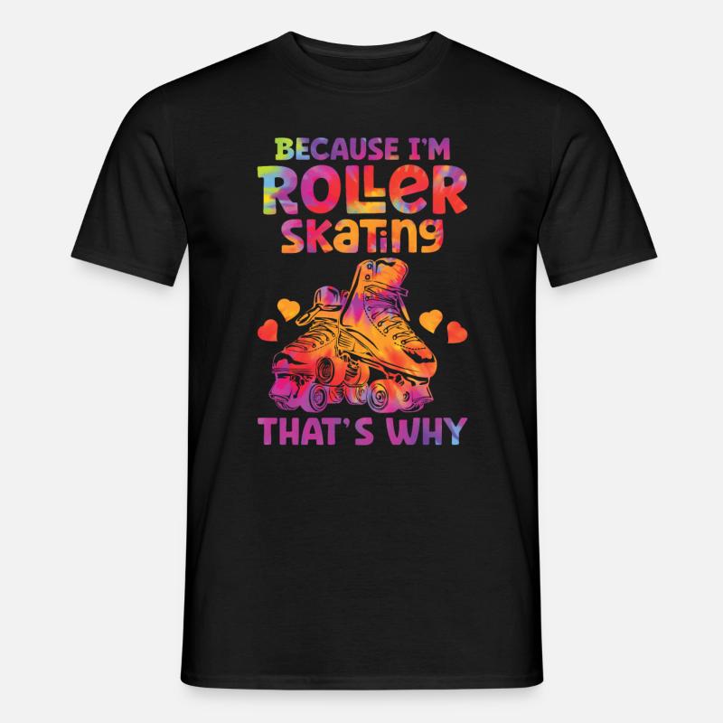 Rollschuhe - Männer T-Shirt - Schwarz