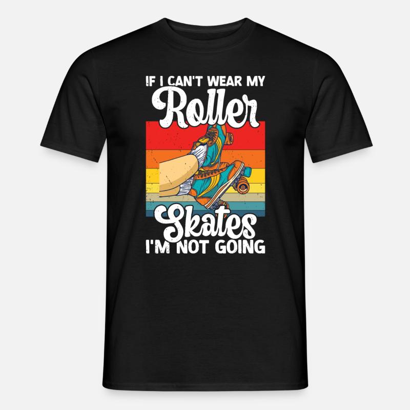 Rollschuhe - Männer T-Shirt - Schwarz