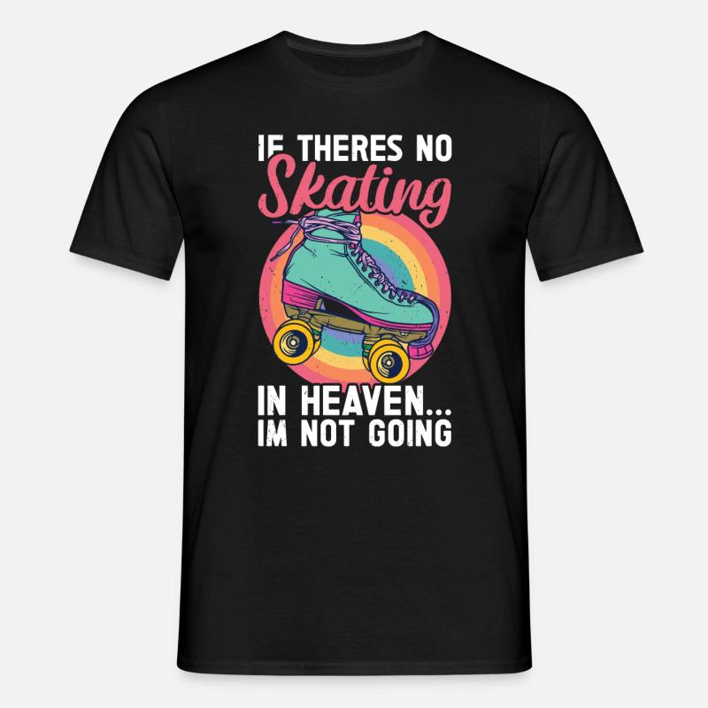 Rollschuhe - Männer T-Shirt - Schwarz