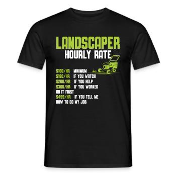 Mowing - Men's T-Shirt - black - Front - AI Model Male 178 light (178cm)