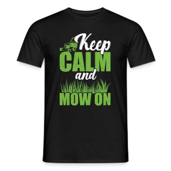 Mowing - Men's T-Shirt - black - Front - AI Model Male 178 light (178cm)