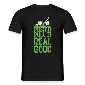 Mowing - Men's T-Shirt - black - Front - AI Model Male 178 light (178cm)
