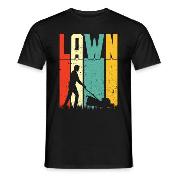 Mowing - Men's T-Shirt - black - Front - AI Model Male 178 light (178cm)