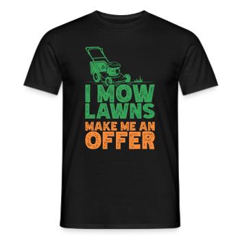 Mowing - Men's T-Shirt - black - Front - AI Model Male 178 light (178cm)