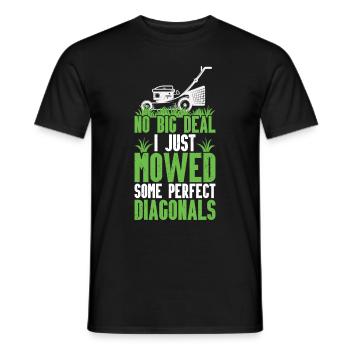 Mowing - Men's T-Shirt - black - Front - AI Model Male 178 light (178cm)