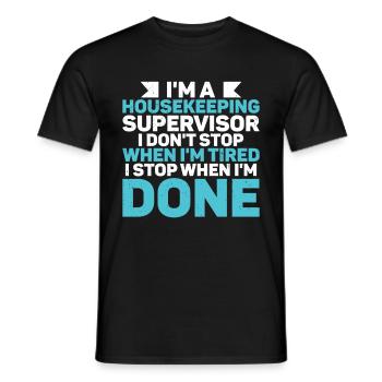 Haushalt - Männer T-Shirt - Schwarz - Vorne - AI Model Male 178 light (178cm)
