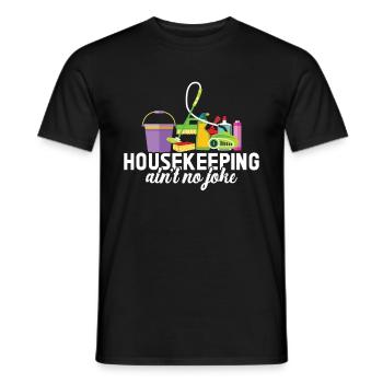 Haushalt - Männer T-Shirt - Schwarz - Vorne - AI Model Male 178 light (178cm)