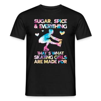 Patinage - T-shirt homme - noir - Devant - AI Model Male 178 light (178cm)