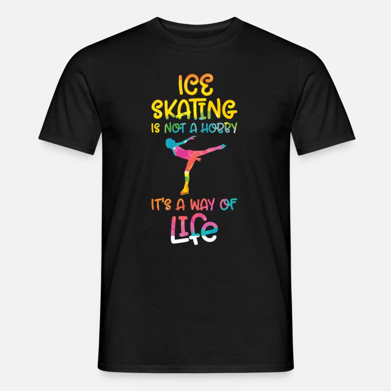 Eislaufen - Männer T-Shirt - Schwarz