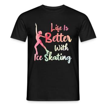 Patinage - T-shirt homme - noir - Devant - AI Model Male 178 light (178cm)