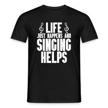 Chanter - T-shirt homme - noir - Devant - AI Model Male 178 light (178cm)
