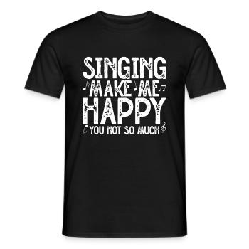 Chanter - T-shirt homme - noir - Devant - AI Model Male 178 light (178cm)