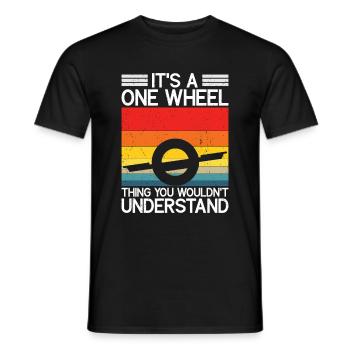 Monocycle - T-shirt homme - noir - Devant - AI Model Male 178 light (178cm)