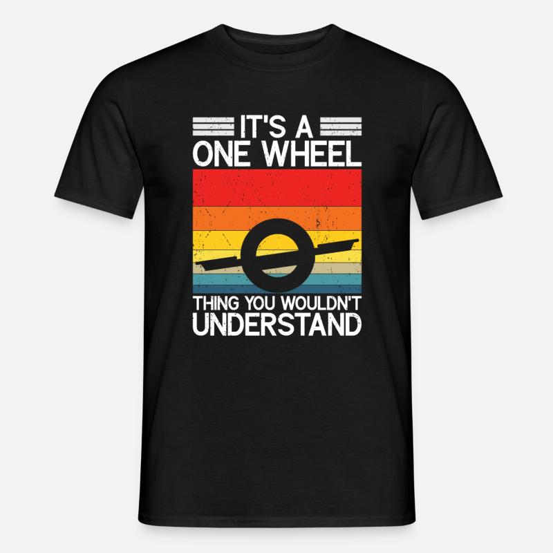 Einrad - Männer T-Shirt - Schwarz
