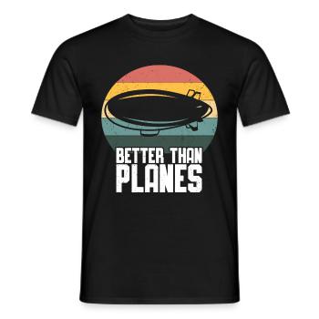 Zeppelin - Männer T-Shirt - Schwarz - Vorne - AI Model Male 178 light (178cm)