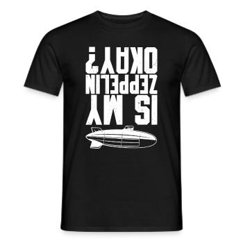 Zeppelin - Men's T-Shirt - black - Front - AI Model Male 178 light (178cm)