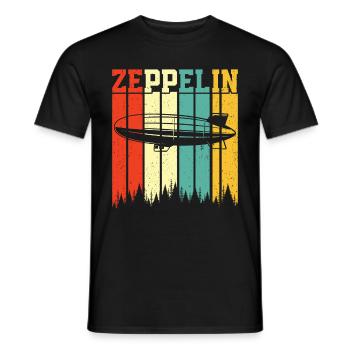 Zeppelin - Men's T-Shirt - black - Front - AI Model Male 178 light (178cm)