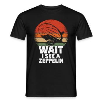 Zeppelin - Men's T-Shirt - black - Front - AI Model Male 178 light (178cm)