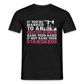 Oilfield - Men's T-Shirt - black - Front - AI Model Male 178 light (178cm)