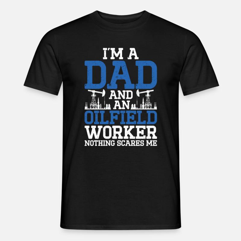 Ölfeld - Männer T-Shirt - Schwarz