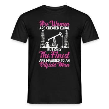 Oilfield - Men's T-Shirt - black - Front - AI Model Male 178 light (178cm)