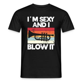 Trumpet - Men's T-Shirt - black - Front - AI Model Male 178 light (178cm)