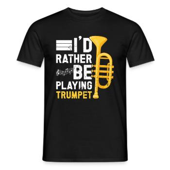 Trumpet - Men's T-Shirt - black - Front - AI Model Male 178 light (178cm)