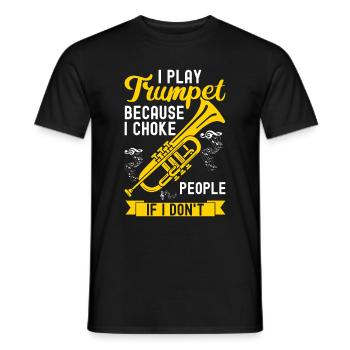 Trumpet - Men's T-Shirt - black - Front - AI Model Male 178 light (178cm)