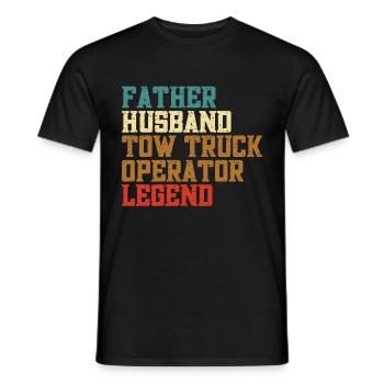 Abschleppfahrzeug - Männer T-Shirt - Schwarz - Vorne - AI Model Male 178 light (178cm)
