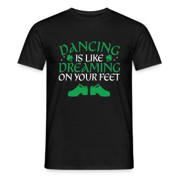 Danse irlandaise - T-shirt homme - noir - Devant - AI Model Male 178 light (178cm)