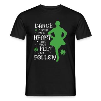 Danse irlandaise - T-shirt homme - noir - Devant - AI Model Male 178 light (178cm)