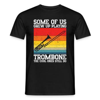 Posaune - Männer T-Shirt - Schwarz - Vorne - AI Model Male 178 light (178cm)
