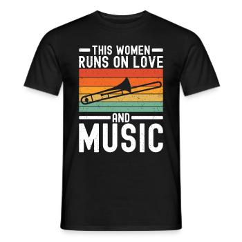 Trombone - Men's T-Shirt - black - Front - AI Model Male 178 light (178cm)