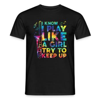 Posaune - Männer T-Shirt - Schwarz - Vorne - AI Model Male 178 light (178cm)