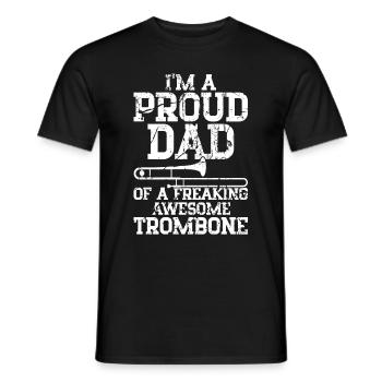 Trombone - Men's T-Shirt - black - Front - AI Model Male 178 light (178cm)
