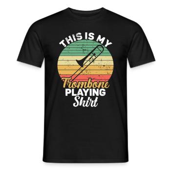 Trombone - Men's T-Shirt - black - Front - AI Model Male 178 light (178cm)