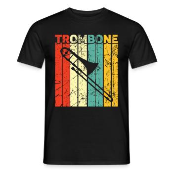 Posaune - Männer T-Shirt - Schwarz - Vorne - AI Model Male 178 light (178cm)