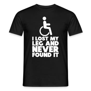 Fauteuil roulant - T-shirt homme - noir - Devant - AI Model Male 178 light (178cm)